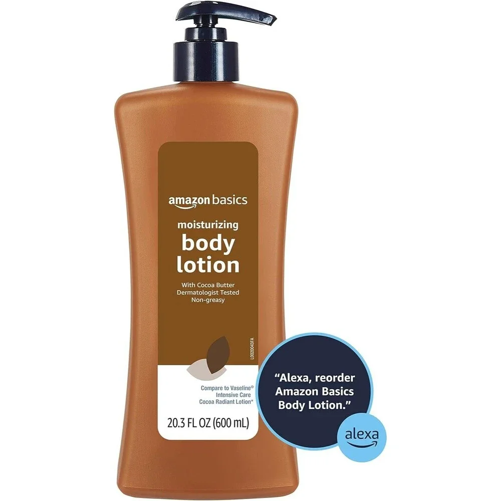 4-Pack Amazon Basics Moisturizing Cocoa Butter Body Lotion for Dry Skin 20.3oz